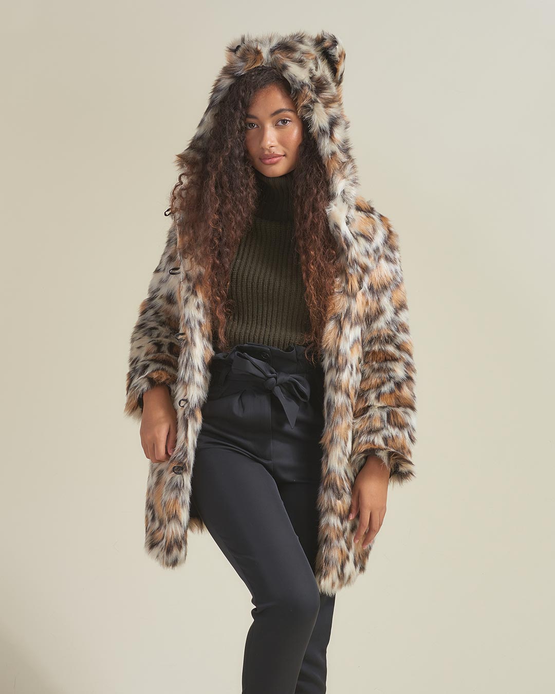 Clouded Leopard Classic Faux Fur Coat | Women's - SpiritHoods