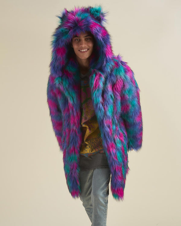 Northern Lights Calico Leopard Faux Fur Coat | Men's - SpiritHoods