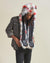 Male Wearing Collector Edition Strawberry Leopard Faux Fur Hood