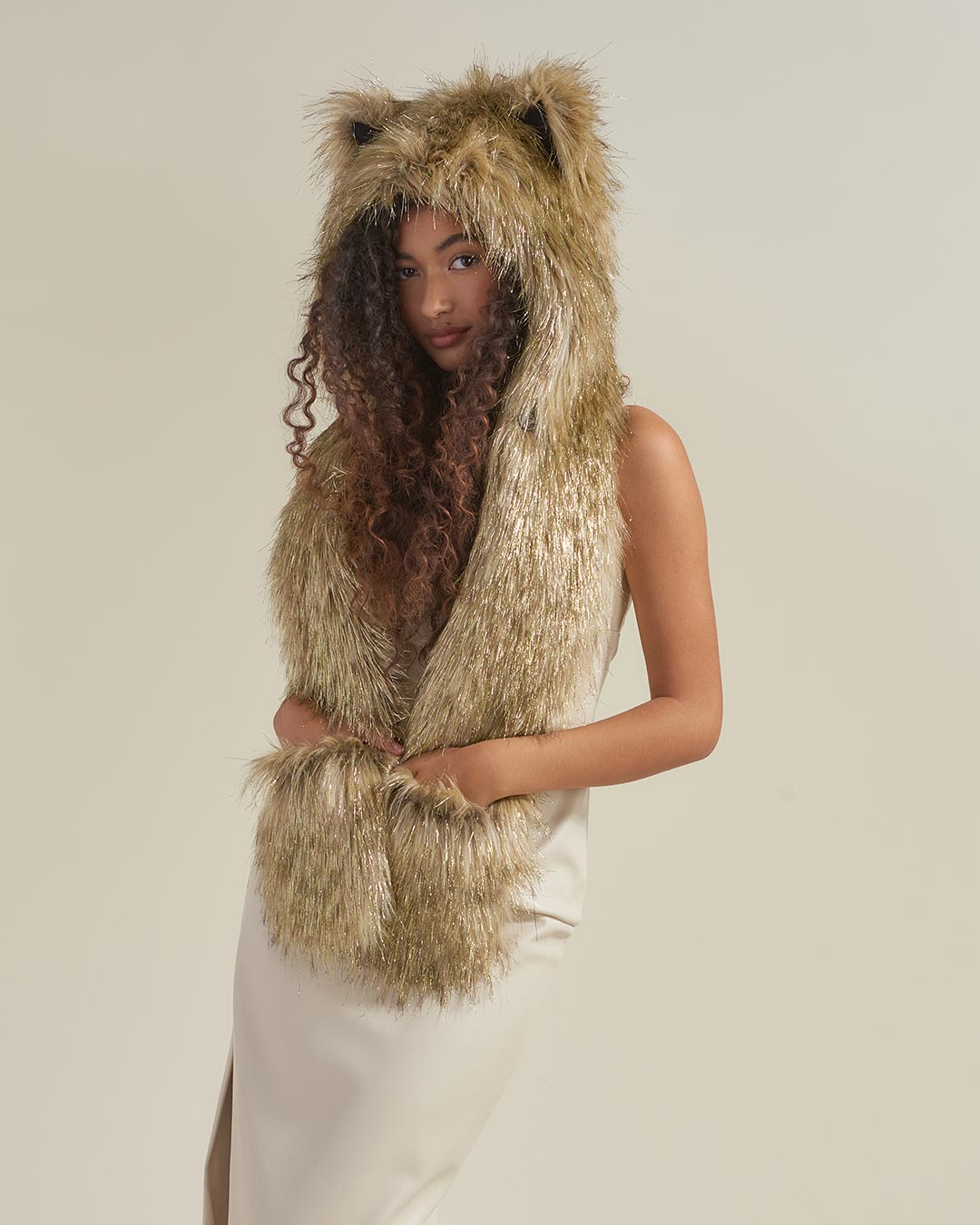 Glitter Sun Wolf Collector Edition Faux Fur Hood | Women's