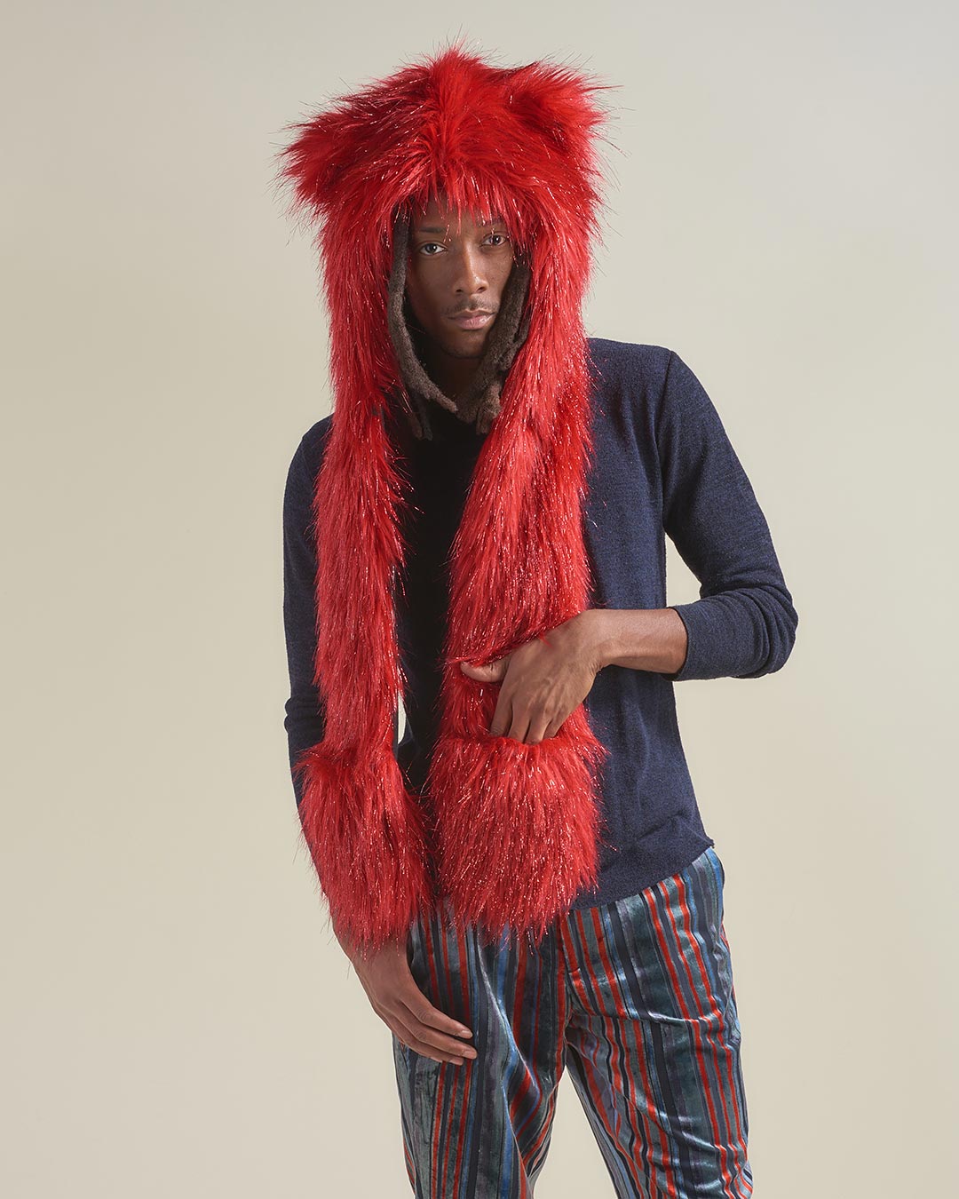 Glitter Love Cat Collector Edition Faux Fur Hood | Men&#39;s
