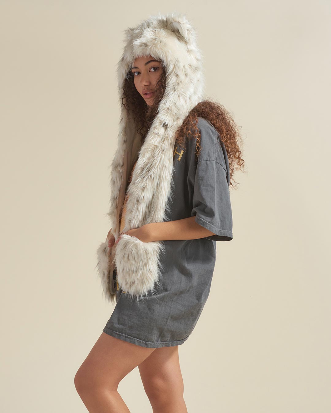 Baby Snow Leopard Faux Fur Hood | Women&#39;s