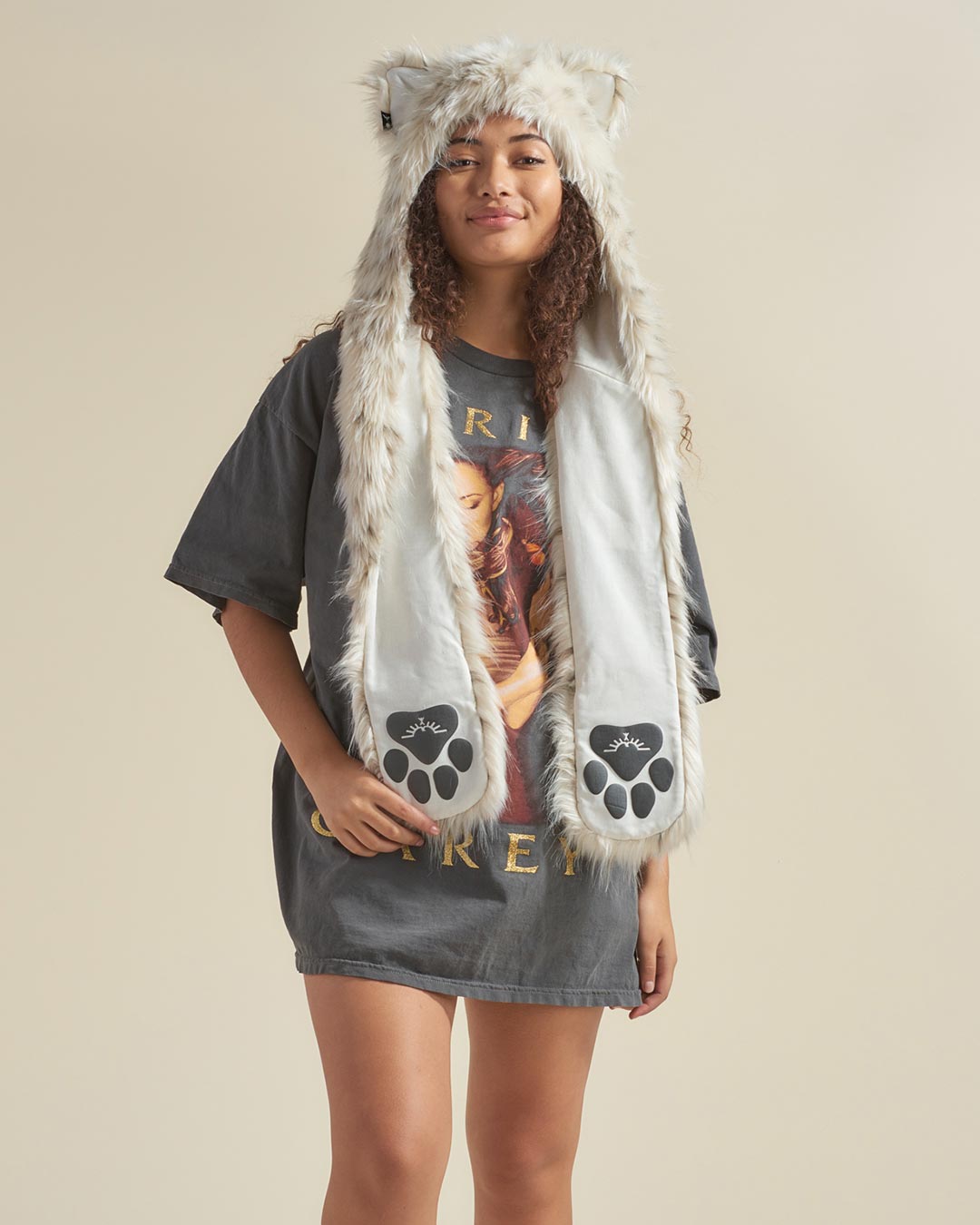 Baby Snow Leopard Faux Fur Hood | Women&#39;s