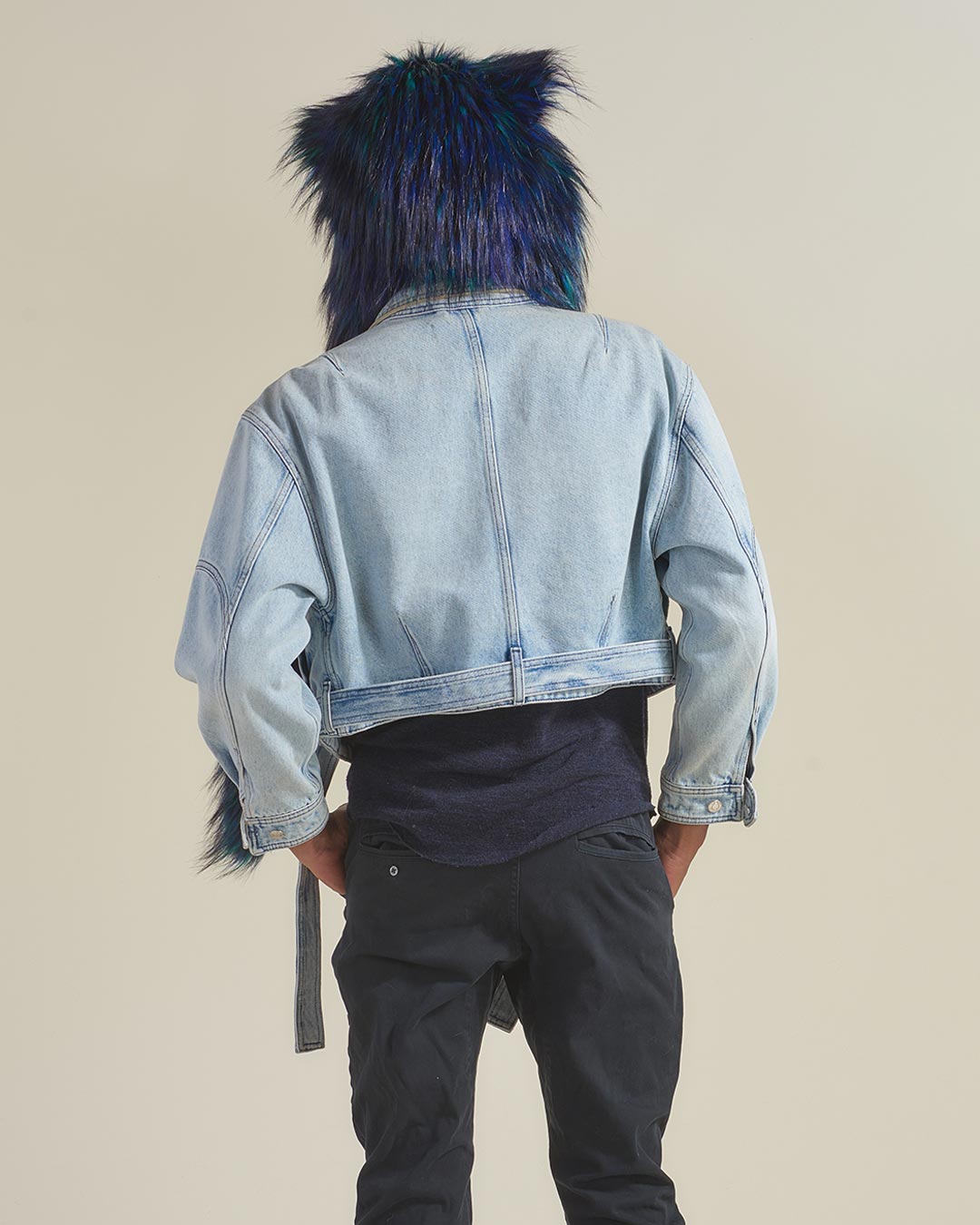 Artist Edition Lora Zombie Galaxy Cat Faux Fur Hood | Men's - SpiritHoods