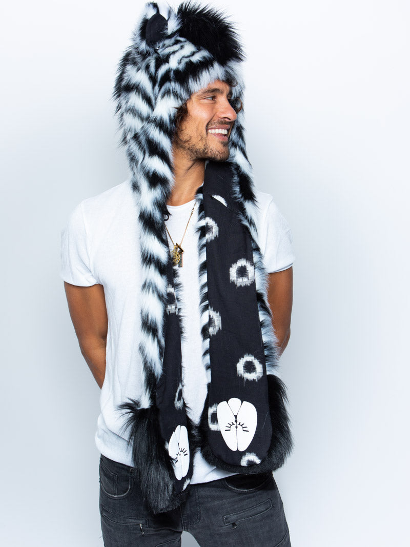 Black and White Zebra Collectors Edition SpiritHood on Male