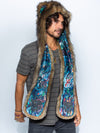 Man wearing faux fur Artist Collab JP Grizzly CE SpiritHood, side view