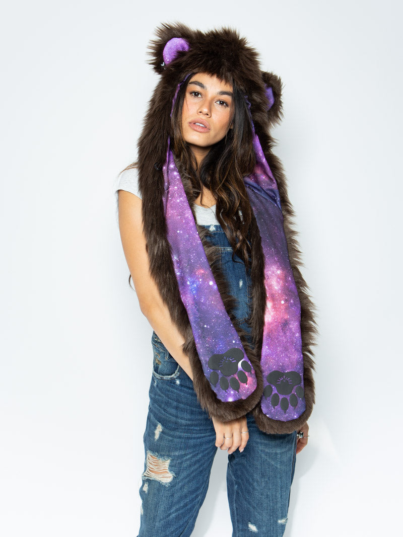 Faux Fur SpiritHood with Brown Bear Design