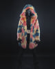 Video Featuring Design Details of Hooded American Swallow Faux Fur Coat