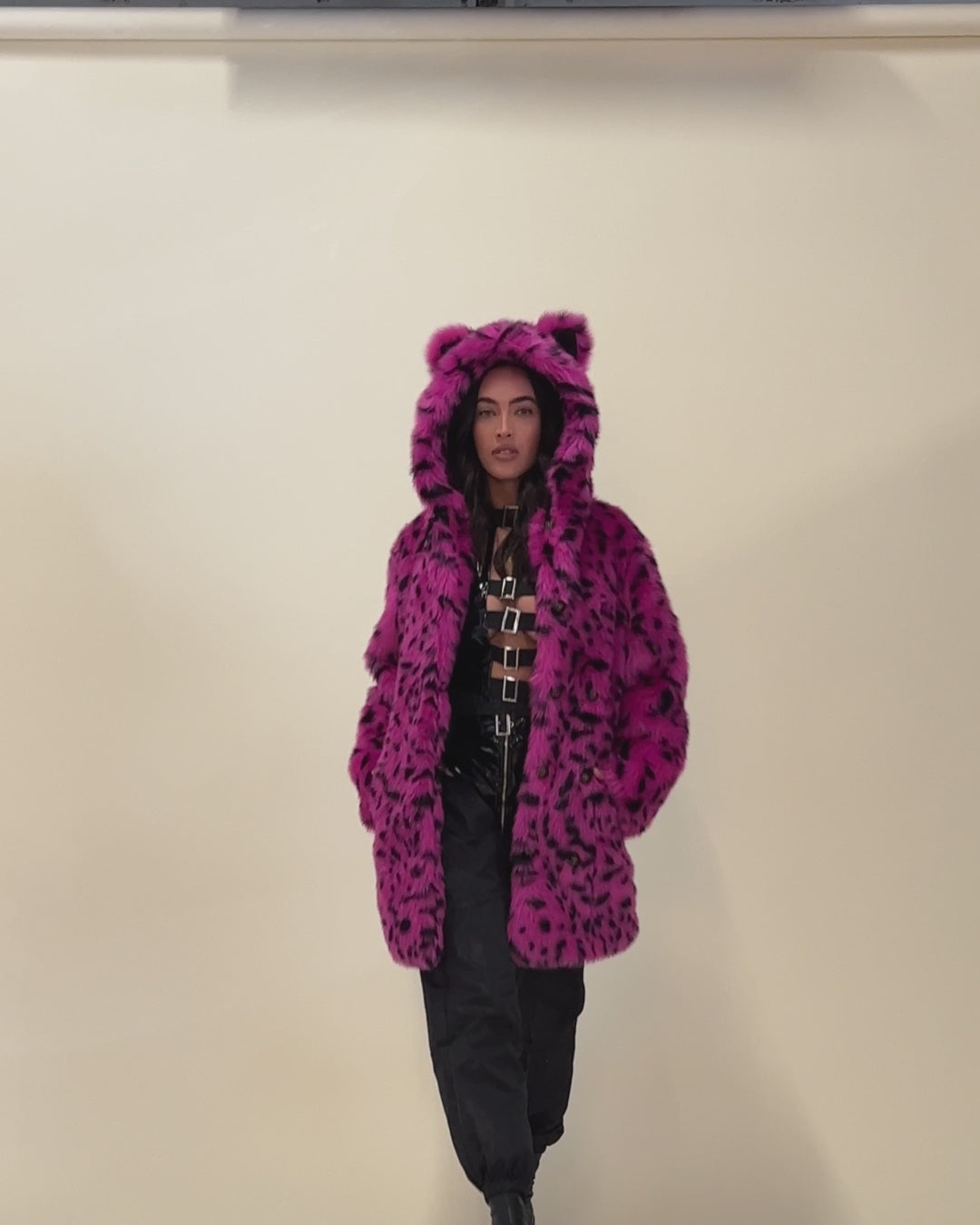 Pink Cheetah Classic Collector Edition Faux Fur Coat | Women's