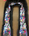*Almost Purfect* Graffiti Wolf Luxe Faux Fur Hood