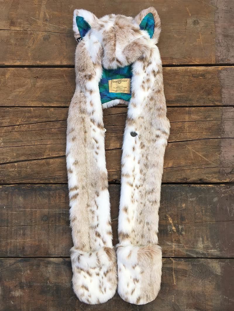 Hooded Faux Fur with Limited Edition Siberian Snow Leopard Design