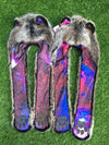 Exterior and Interior View of Black Milk Galaxy Wolf Collectors Edition SpiritHood