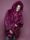Pink Limited Edition Summer Sunset Faux Fur Coat on Male
