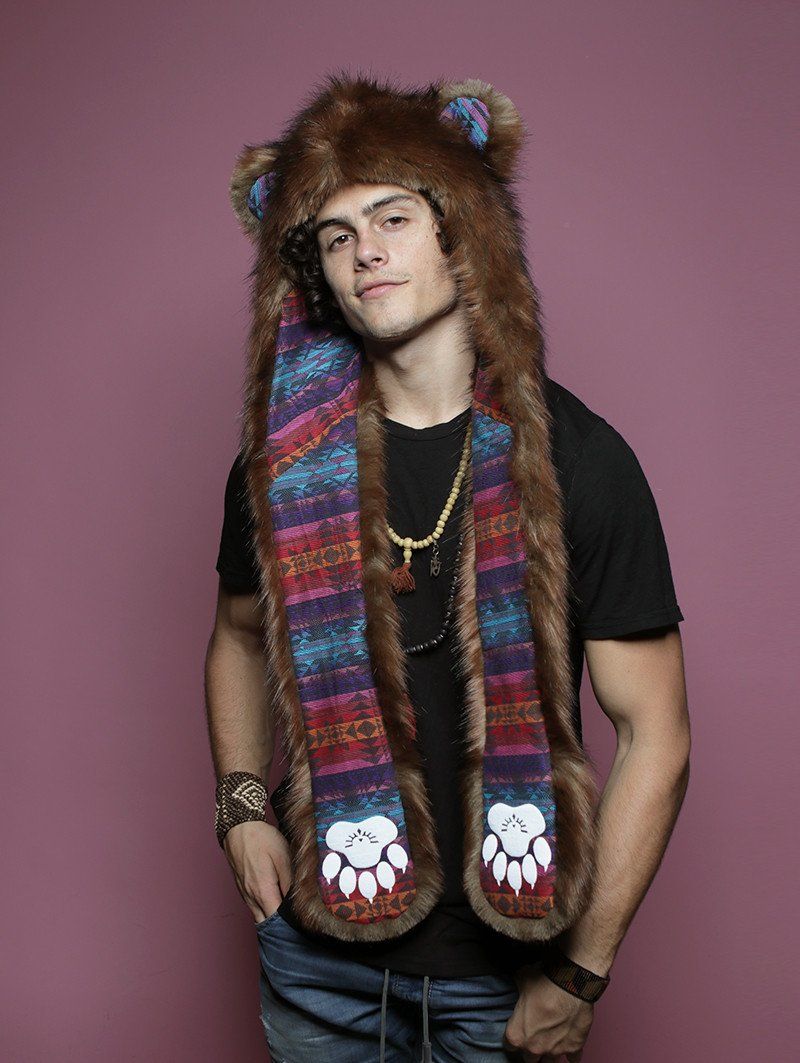 Man wearing Kamchatka Brown Bear GOA Collector SpiritHood
