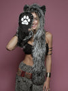 Exterior and Interior View of Mystic Wolf SpiritHood 