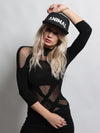 Black and White LED Animal Snapback on Female