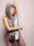 Woman wearing Faux Fur Collector Arctic Wolf SpiritHood, side view