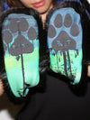Woman wearing The BlackMilk Aurora Kitty Faux Fur SpiritHood, front view 3