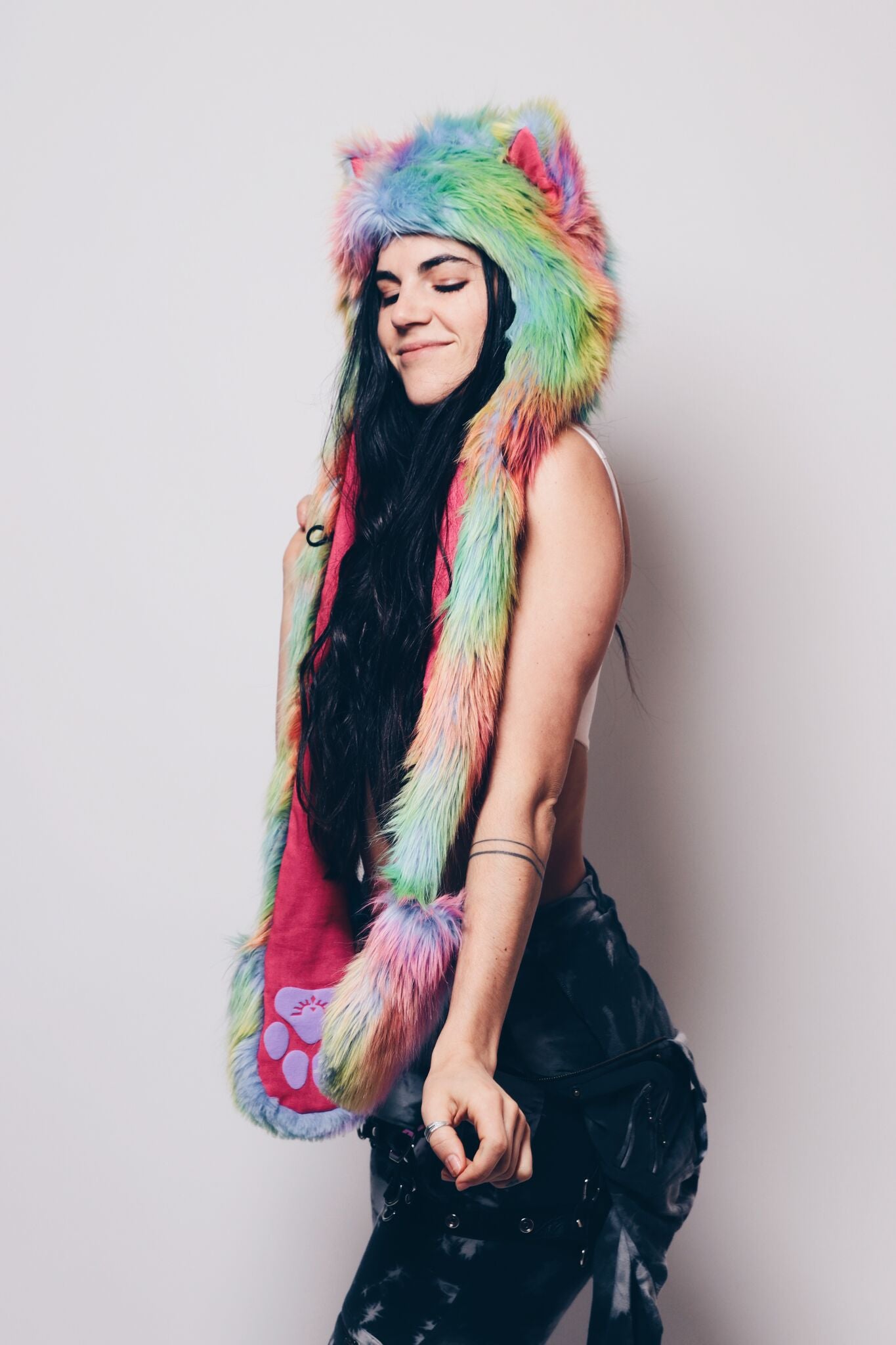 Exterior and Interior View of LE Fair Wolf SpiritHood 