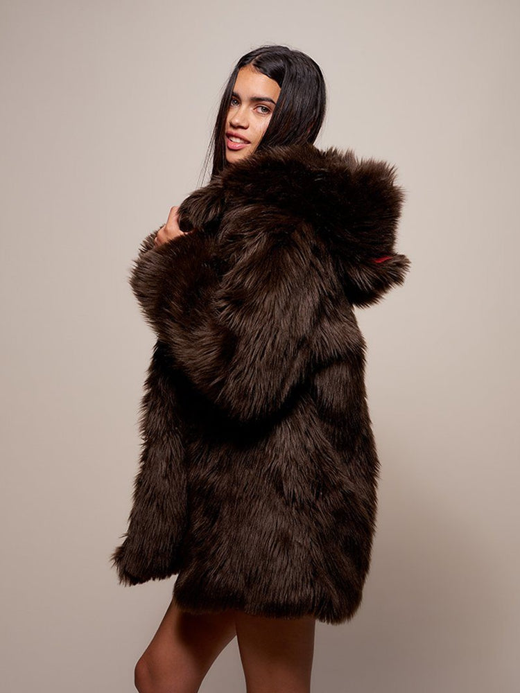 Luxurious Limited Edition Brown Bear Faux Fur Coat - SpiritHoods
