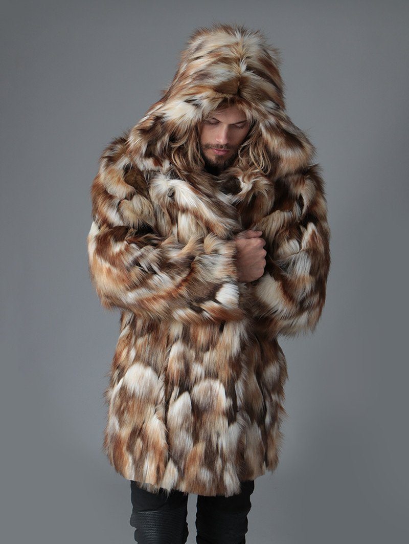 Brown Rabbit Faux Fur Coat Spirithood - Cozy Bunny-Inspired Fashion ...