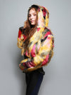 Monarch Butterfly Crop Jacket on Female Model