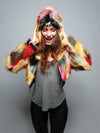 Monarch Butterfly Crop Jacket with Hood