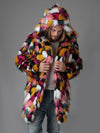 Man wearing Butterfly Faux Fur Coat, front view 2