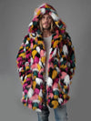 Man wearing Butterfly Faux Fur Coat, front view 4