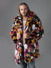 Man wearing Butterfly Faux Fur Coat, front view 3