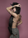Black Sparkle Unicorn Collector Edition SpiritHood on Female 