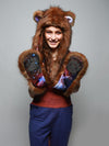 Golden Galaxy Bear SpiritHood on Female Model