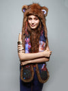 Golden Galaxy Bear Faux Fur SpiritHood 