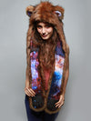 Exterior and Interior View of Golden Galaxy Bear Collector SpiritHood