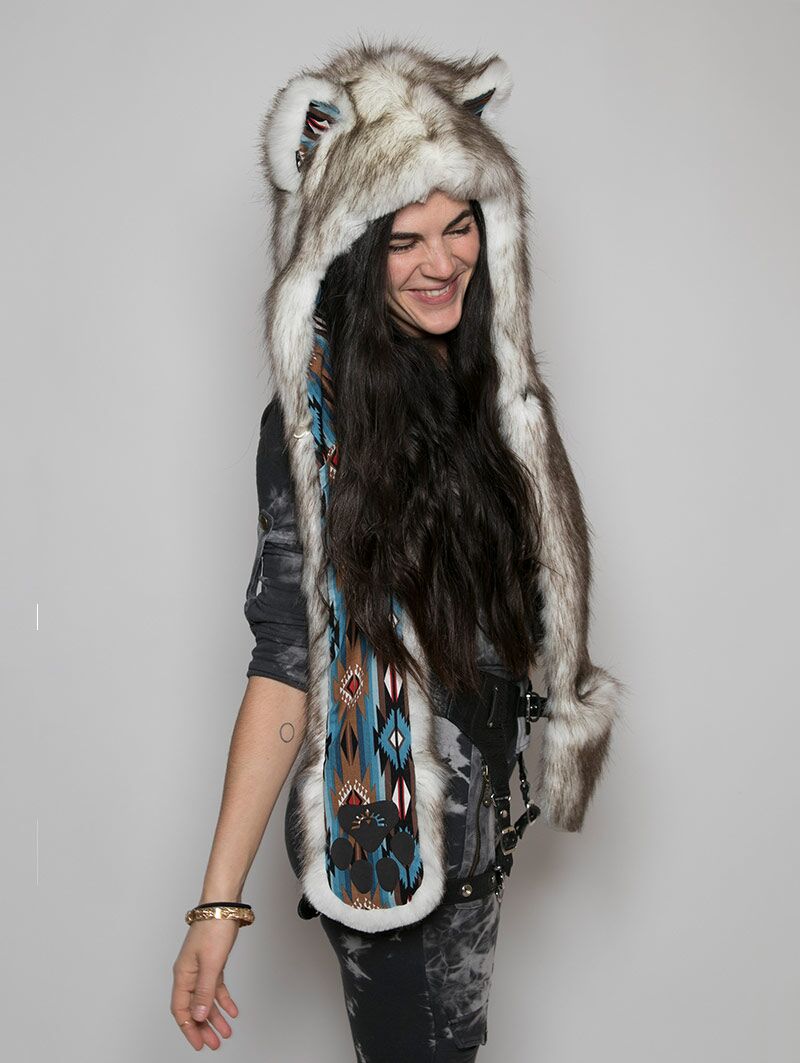 Limited Edition Brown Husky Hooded Faux Fur