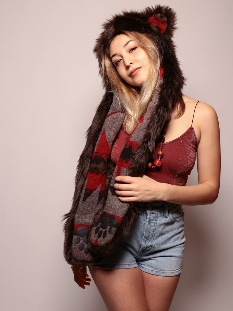 Limited Edition Brown Bear Italy Faux Fur with Hood