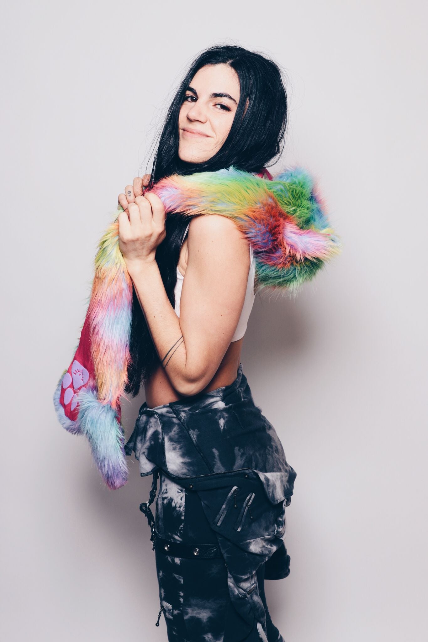 Female Wearing Limited Edition Fair Wolf SpiritHood 