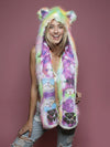 Cats In Space Sunniez@Night Faux Fur with Hood on Female