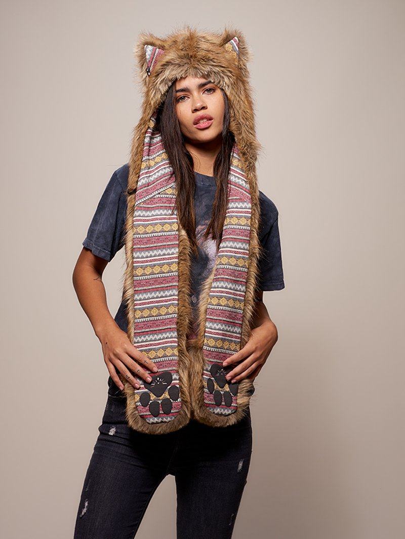 Brown Limited Edition Coyote SpiritHood on Female