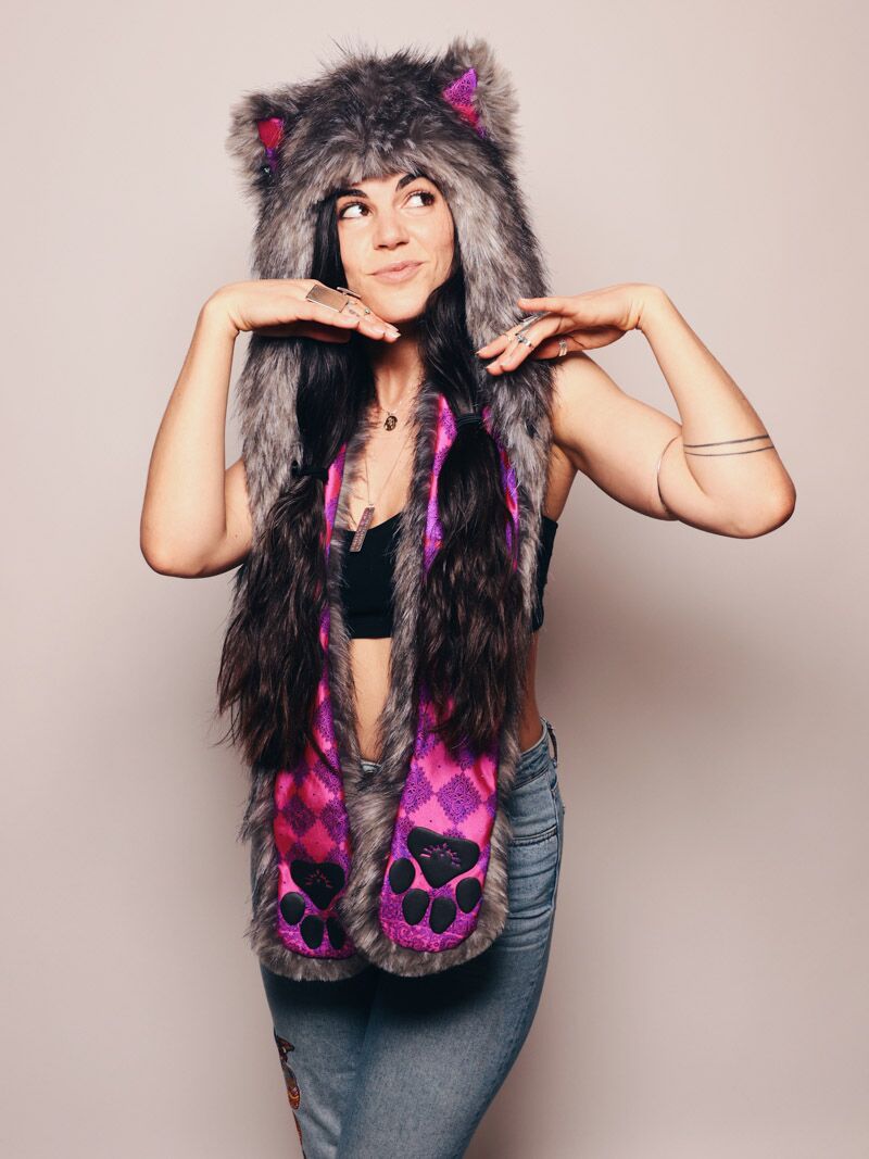 Limited Edition Charcoal Fox Faux Fur with Hood