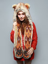 Woman wearing faux fur Cecil The Lion 2.0 Collectors Edition
