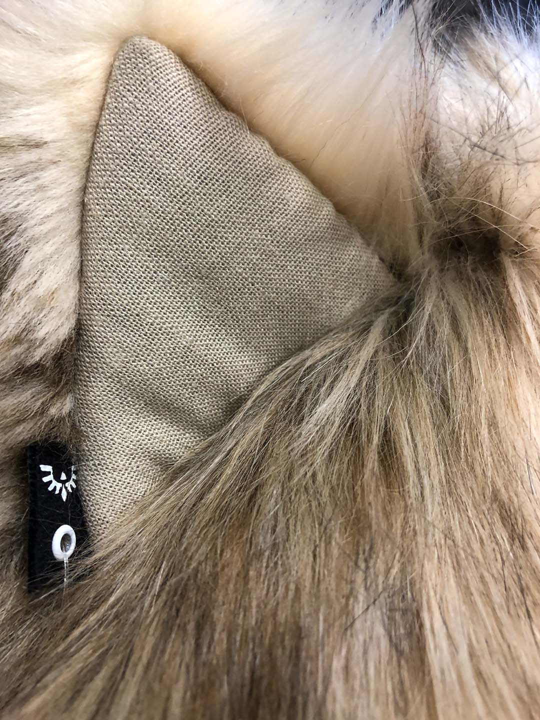 Close Up of Ear Lining on Limited Edition Siberian Husky *Unisex* SpiritHood 