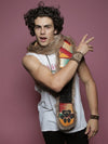 Man wearing faux fur Coyote CE SpiritHood, front view 5
