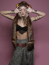 Golden Rainbow Bear CE Hooded Faux Fur