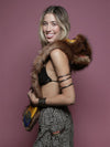 Golden Rainbow Bear CE SpiritHood on Female Model