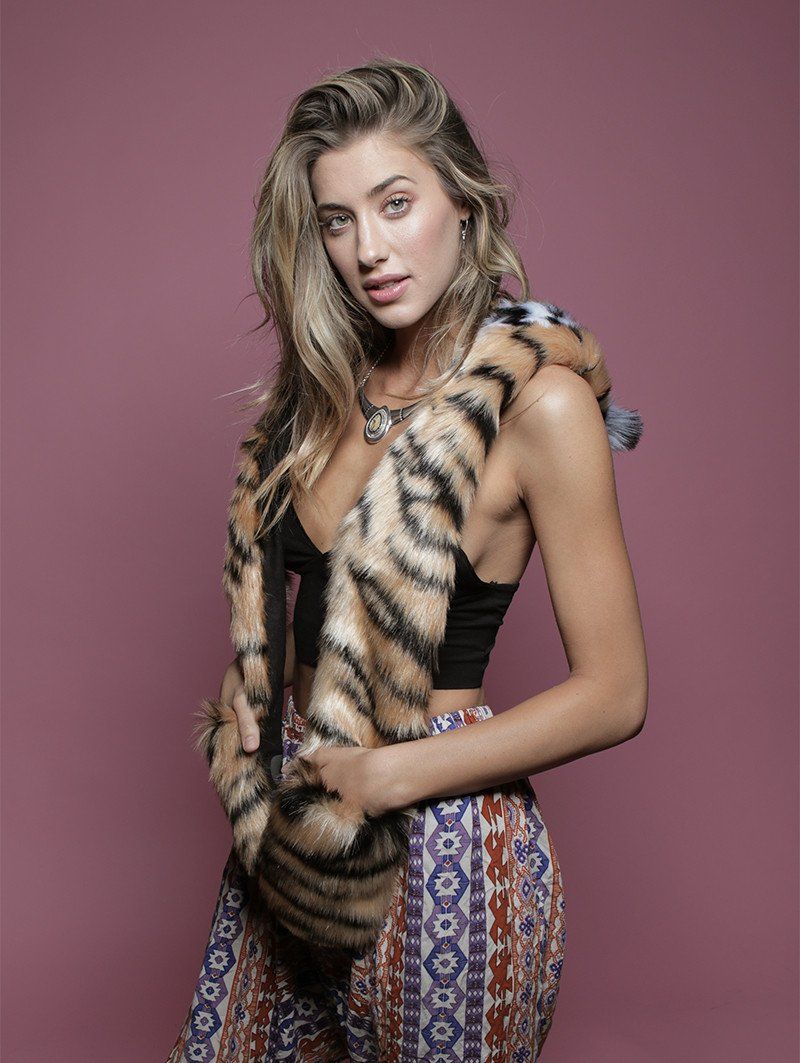 Limited Edition Tigers Forever Faux Fur with Hood on Female