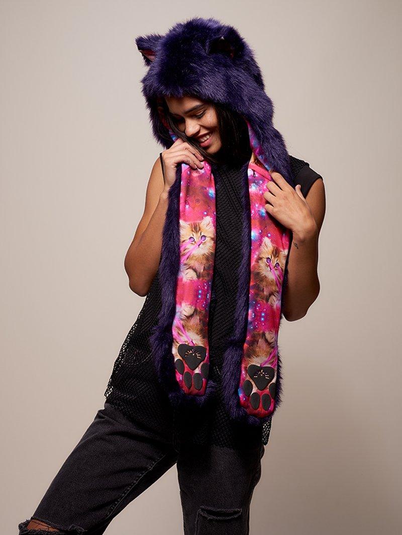 Purple Limited Edition Cats in Space: Laser Eyes SpiritHood on Female