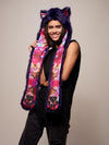 Limited Edition Cats in Space: Laser Eyes Faux Fur with Hood