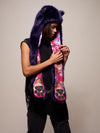 Exterior and Interior View of Limited Edition Cats in Space: Laser Eyes SpiritHood