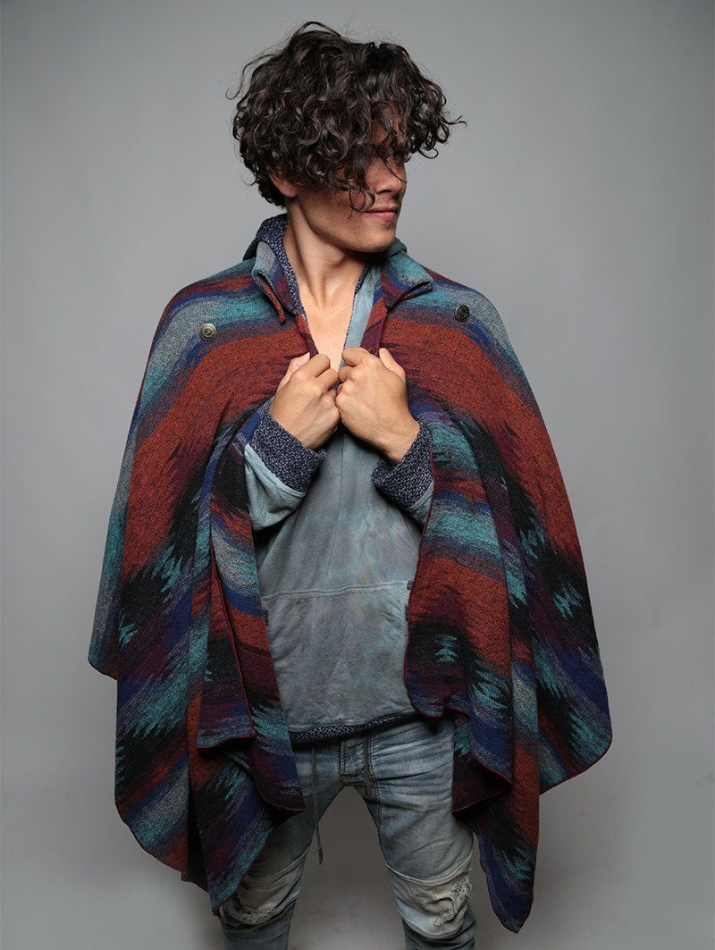 Man wearing Full Moon Cape SpiritHood, front view 2